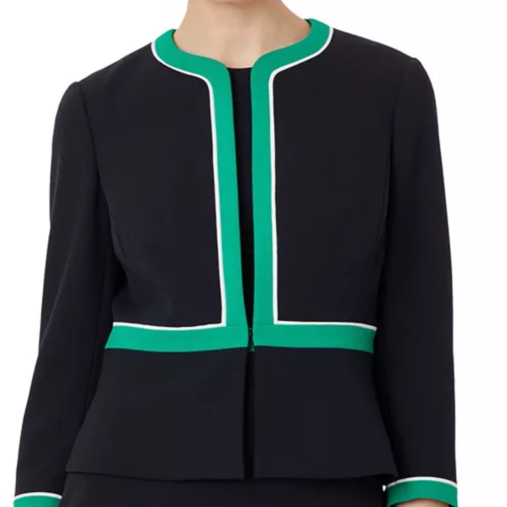 Hobbs London Nala Jacket Navy & green Retail $375‎ NEW without tag size 8